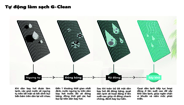 Chức năng tự động làm sạch G-clean