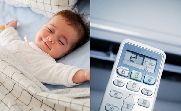 Nhiệt độ điều hòa lý tưởng sử dụng cho trẻ sơ sinh là từ 26 - 28 độ C