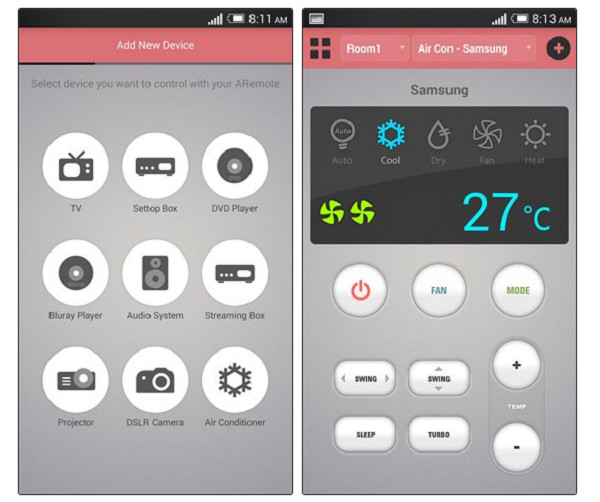 ASmart Remote IR là phần mềm điều khiển điều hòa cho phép người sử dụng Android tải miễn phí