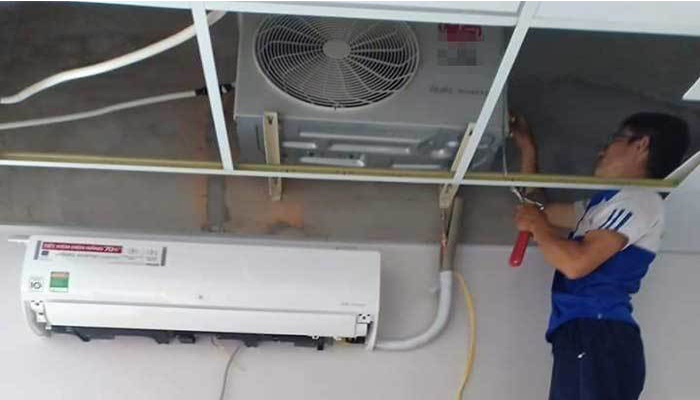 Không nên lắp đặt cục nóng điều hòa trowng nhà