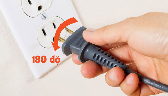 Đảo phích cắm của máy giặt