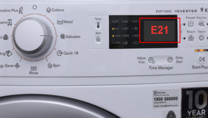 Nguyên nhân máy giặt Toshiba báo lỗi E21 và cách khắc phục