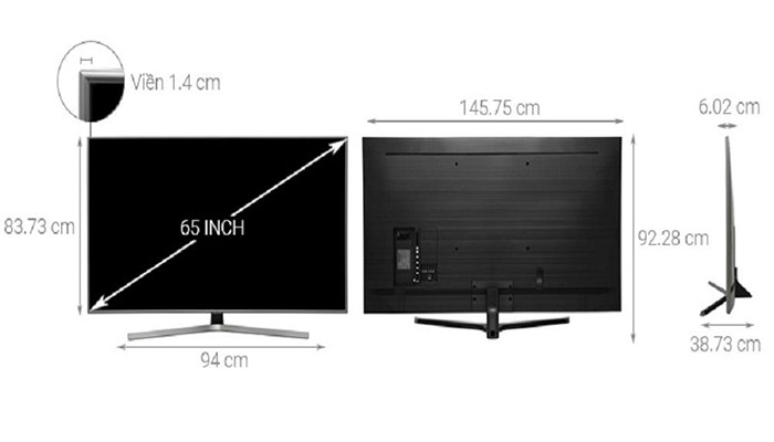 Cách tính kích thước tivi