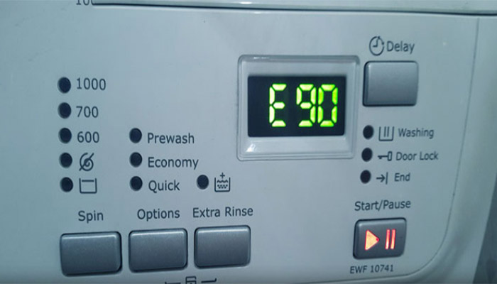 Lỗi E90 máy giặt Electrolux là gì