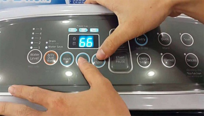 Reset máy giặt khi không có nút reset