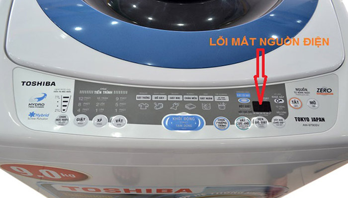 Nguyên nhân máy giặt Toshiba không lên nguồn 