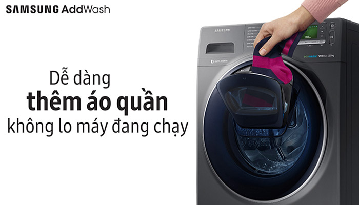 Sử dụng chức năng cho thêm đồ giặt Addwash