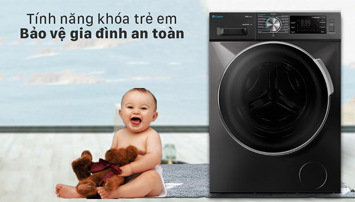 Chức năng khóa trẻ em máy giặt